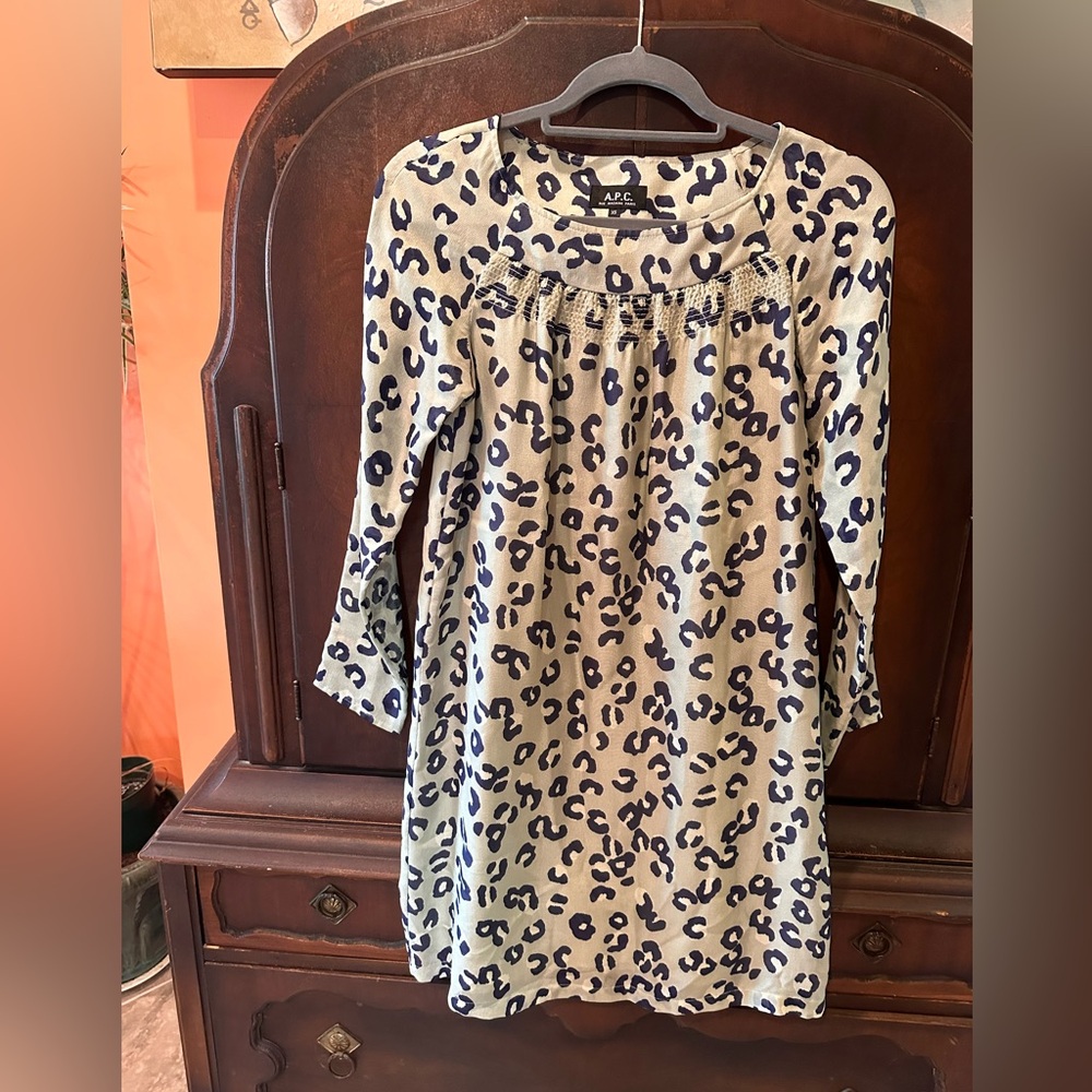 Vintage APC White And Smock Tunic Dress XS